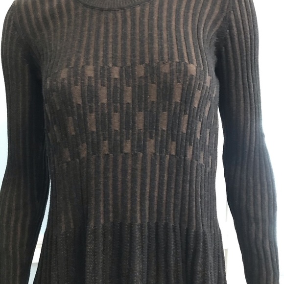 Knit Sweater Dress by Max Studio Gray Size Large Long Sleeve - Picture 4 of 6